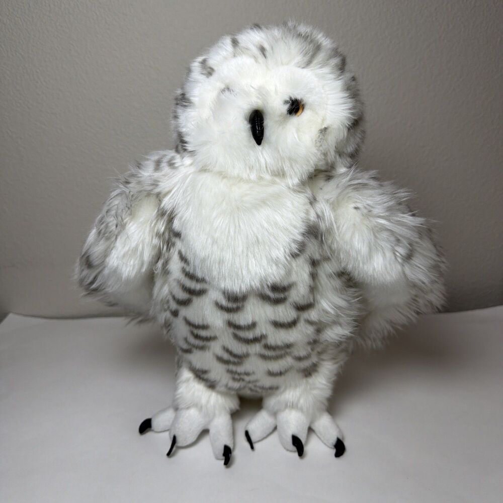 Douglas Cuddle Toys Snowy Owl Plush 13” Rotating Head Stuffed Animal Toy #3835